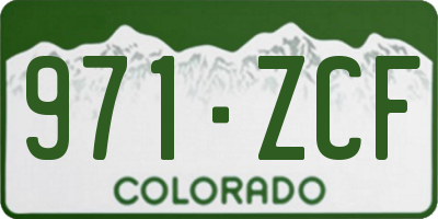 CO license plate 971ZCF