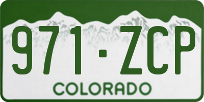 CO license plate 971ZCP