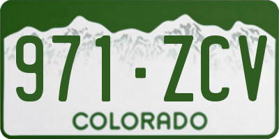 CO license plate 971ZCV