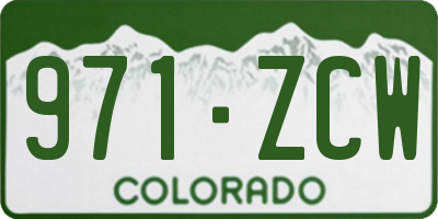CO license plate 971ZCW