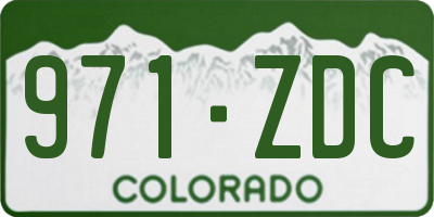 CO license plate 971ZDC