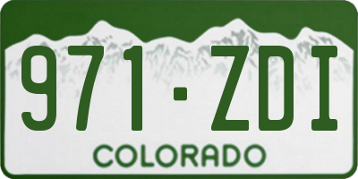 CO license plate 971ZDI