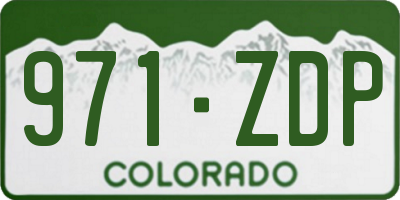 CO license plate 971ZDP