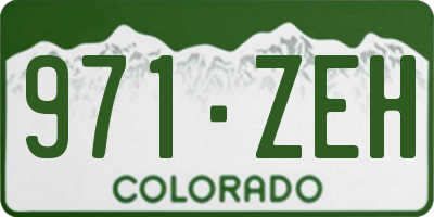 CO license plate 971ZEH