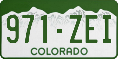 CO license plate 971ZEI