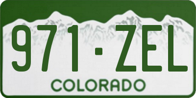 CO license plate 971ZEL