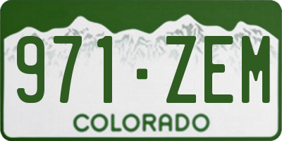 CO license plate 971ZEM