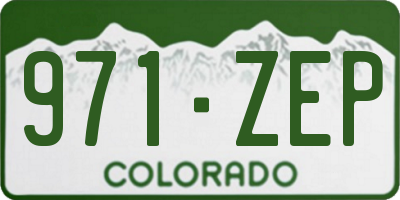 CO license plate 971ZEP