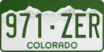 CO license plate 971ZER