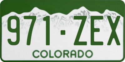 CO license plate 971ZEX