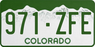 CO license plate 971ZFE