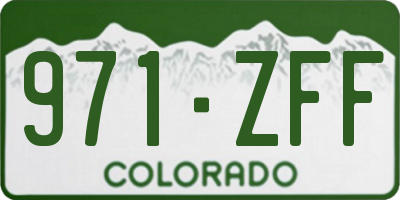 CO license plate 971ZFF