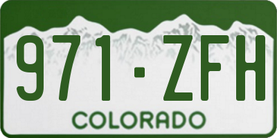 CO license plate 971ZFH