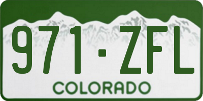 CO license plate 971ZFL