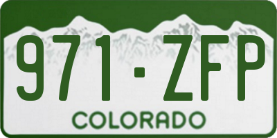 CO license plate 971ZFP