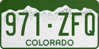 CO license plate 971ZFQ