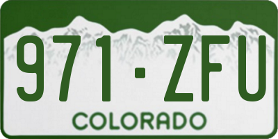 CO license plate 971ZFU