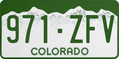 CO license plate 971ZFV