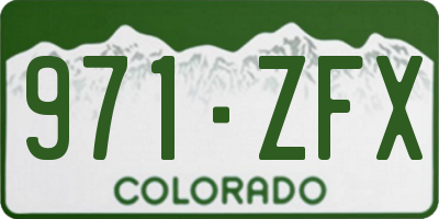 CO license plate 971ZFX
