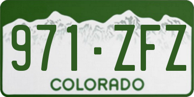 CO license plate 971ZFZ