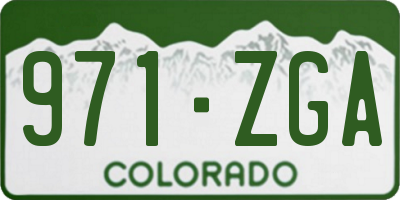 CO license plate 971ZGA