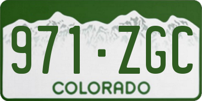 CO license plate 971ZGC