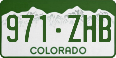 CO license plate 971ZHB
