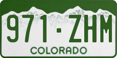 CO license plate 971ZHM