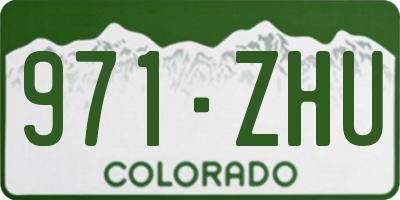 CO license plate 971ZHU