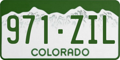 CO license plate 971ZIL
