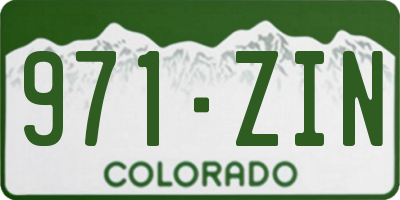 CO license plate 971ZIN