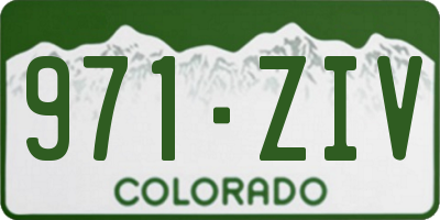 CO license plate 971ZIV