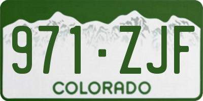CO license plate 971ZJF