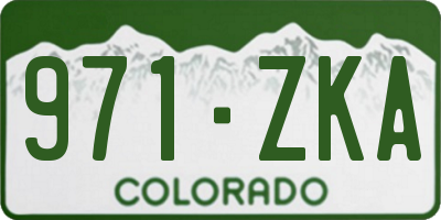 CO license plate 971ZKA