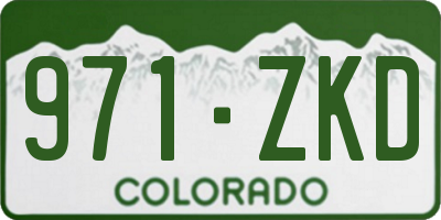 CO license plate 971ZKD