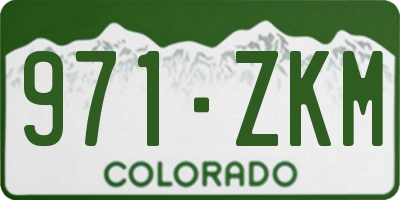 CO license plate 971ZKM