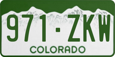 CO license plate 971ZKW