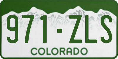 CO license plate 971ZLS