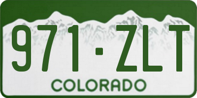 CO license plate 971ZLT