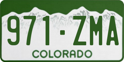 CO license plate 971ZMA