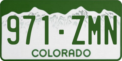 CO license plate 971ZMN