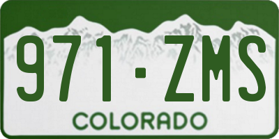 CO license plate 971ZMS