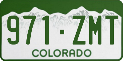 CO license plate 971ZMT