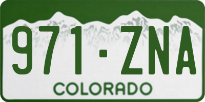 CO license plate 971ZNA