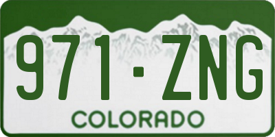CO license plate 971ZNG