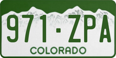 CO license plate 971ZPA