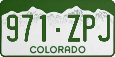 CO license plate 971ZPJ