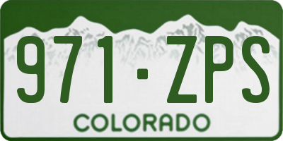 CO license plate 971ZPS