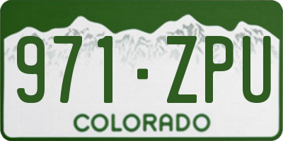 CO license plate 971ZPU