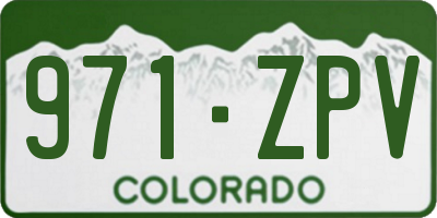 CO license plate 971ZPV